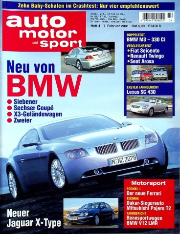 Deckblatt Auto Motor und Sport (04/2001)